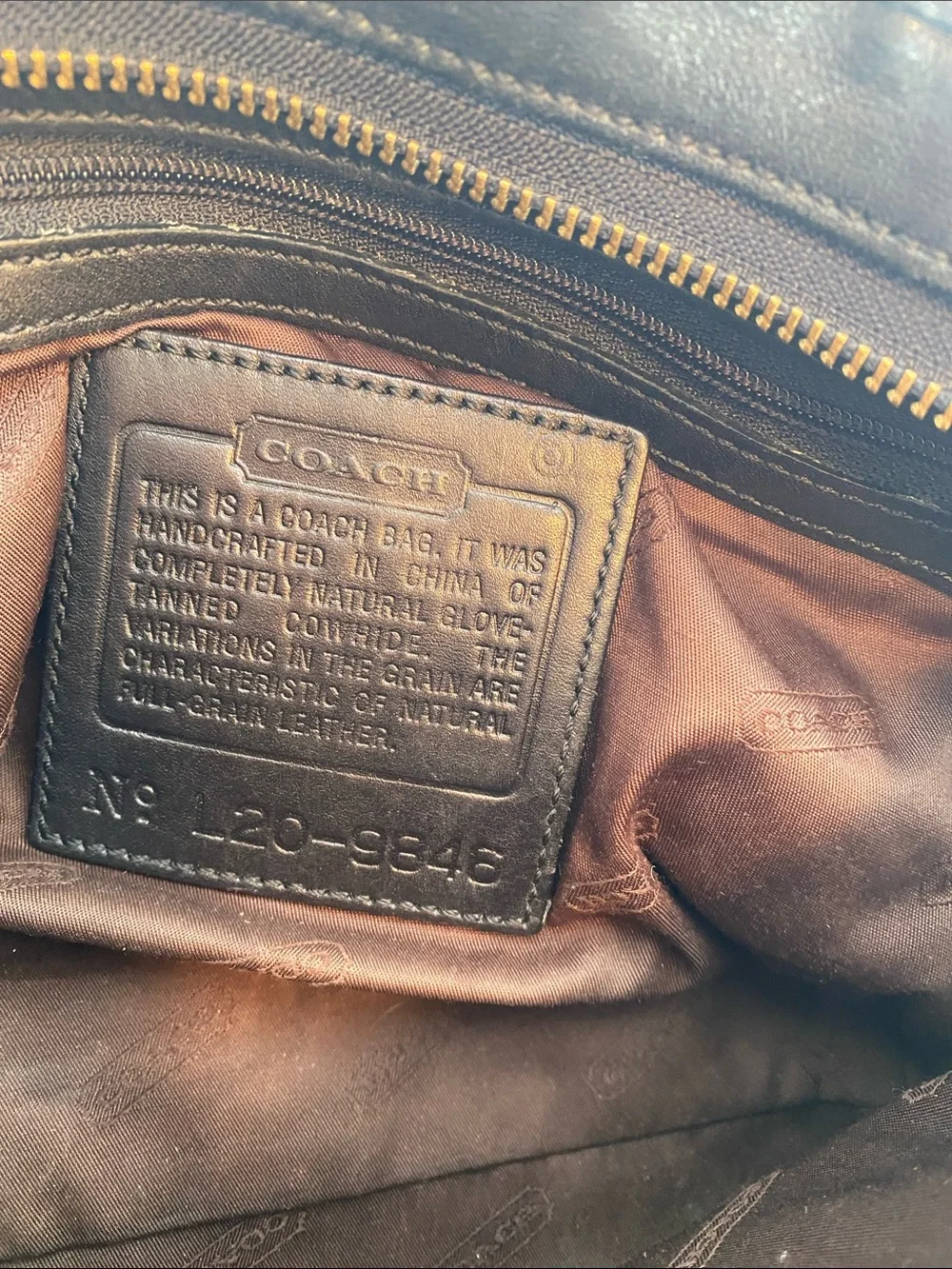 Vintage Coach 9846 Legacy West Mini Black Leather Market Tote
